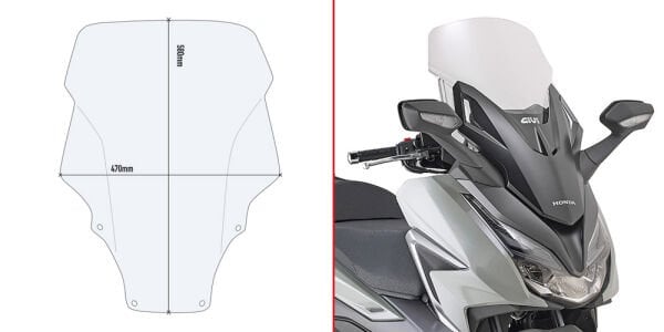 GIVI D1187ST HONDA FORZA 250 (21-25) RÜZGAR SİPERLİK