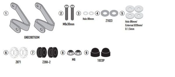 GIVI D1190KIT HONDA PCX 125 (21-24) RÜZGAR SİPERLİK BAĞLANTISI