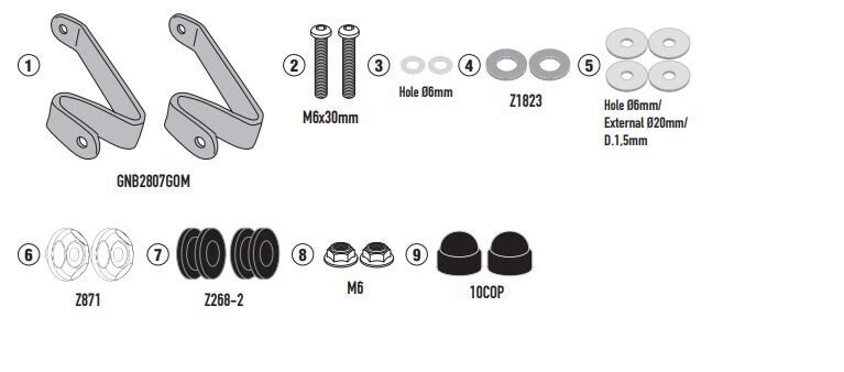 GIVI D1190KIT HONDA PCX 125 (21-24) RÜZGAR SİPERLİK BAĞLANTISI