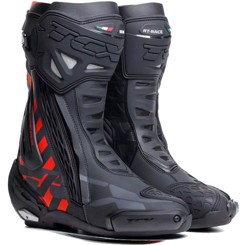 TCX RT-RACE ÇİZME SİYAH-KIRMIZI