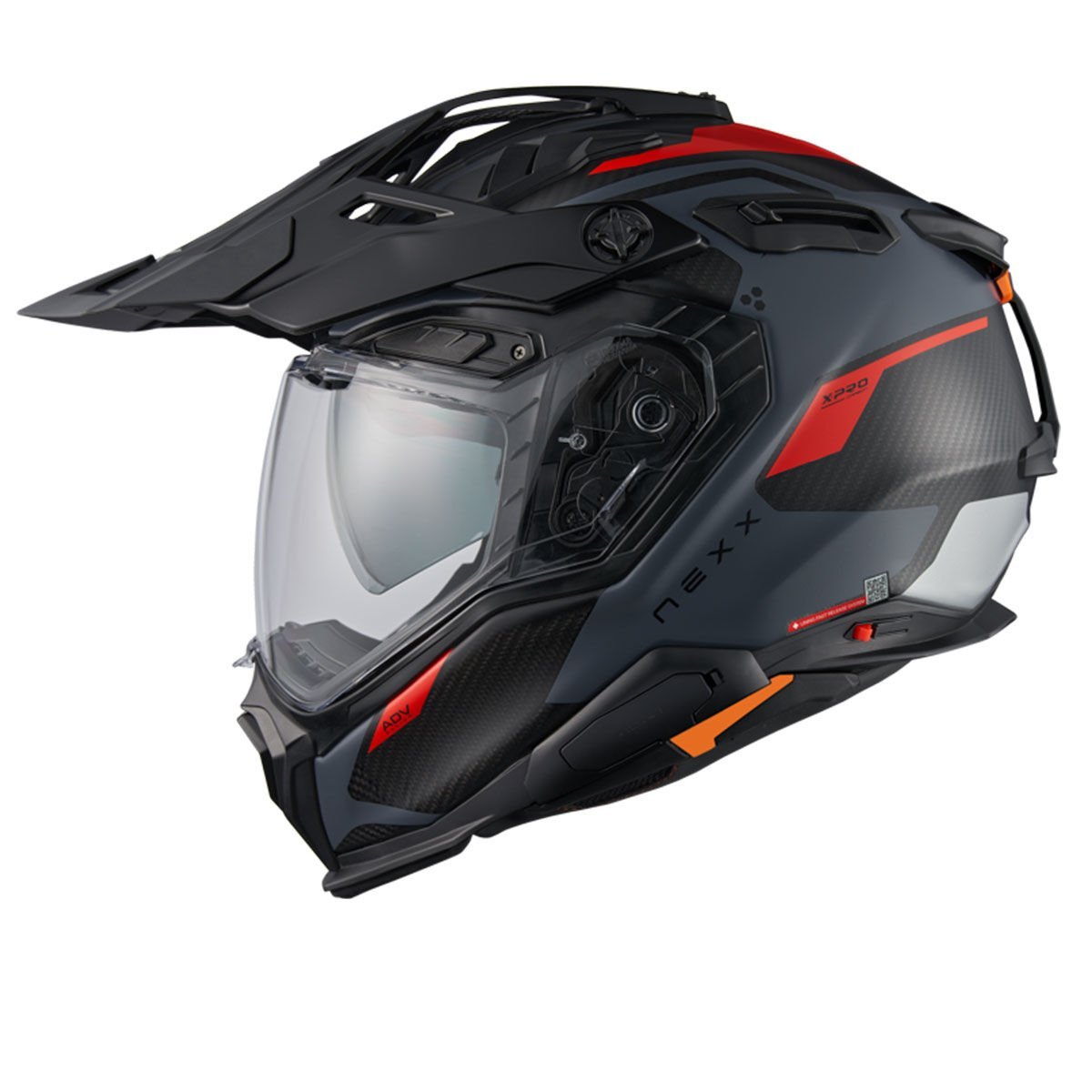 NEXX X.WED 3 KEYO KARBON MAT GRİ-KIRMIZI KASK