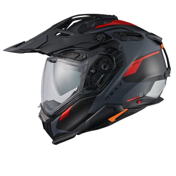NEXX X.WED 3 KEYO KARBON MAT GRİ-KIRMIZI KASK