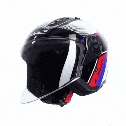 LS2 AIRFLOW 2 RUSH BEYAZ-MAVİ-KIRMIZI KASK