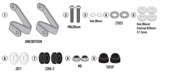 KAPPA D1190KITK HONDA PCX 125 (21-24) RÜZGAR SİPERLİK BAĞLANTISI