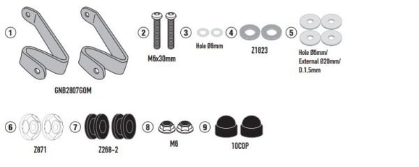 KAPPA D1190KITK HONDA PCX 125 (21-24) RÜZGAR SİPERLİK BAĞLANTISI