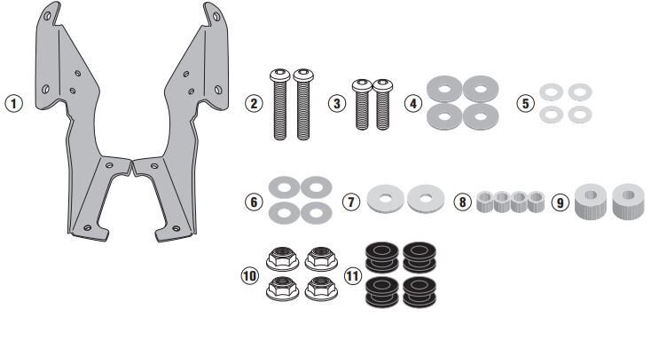 GIVI D2143KIT YAMAHA NIKEN 900 (19-24) RÜZGAR SİPERLİK BAĞLANTISI