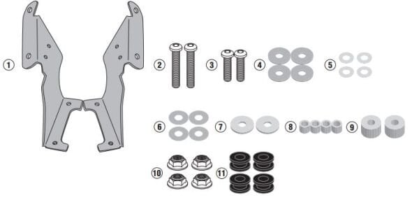 GIVI D2143KIT YAMAHA NIKEN 900 (19-24) RÜZGAR SİPERLİK BAĞLANTISI