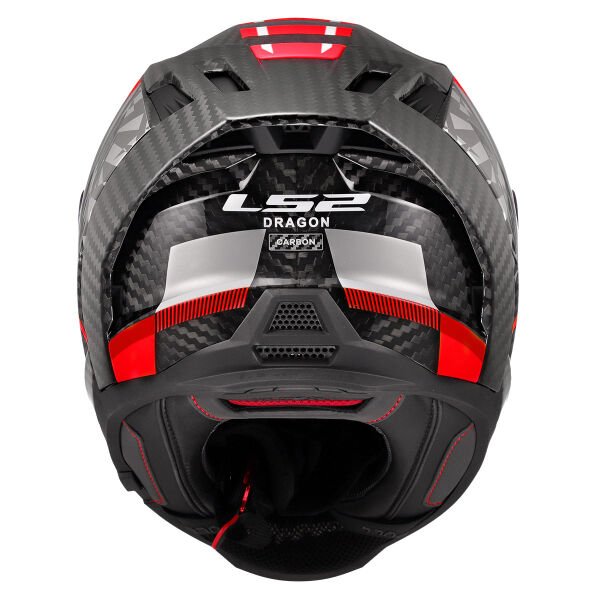 LS2 DRAGON KARBON TRAX KIRMIZI KASK