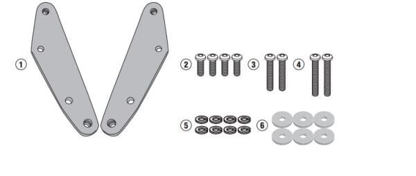 KAPPA D6112KITK KYMCO XCITING S400i (18-24) RÜZGAR SİPERLİK BAĞLANTISI
