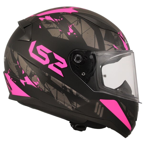LS2 RAPID 2 PALIMNESIS MAT SİYAH-PEMBE KASK