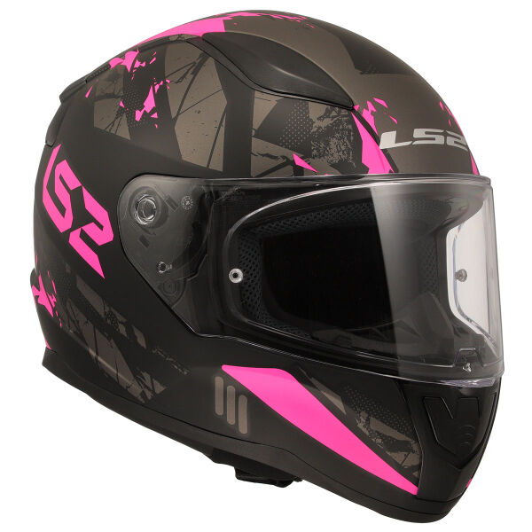 LS2 RAPID 2 PALIMNESIS MAT SİYAH-PEMBE KASK