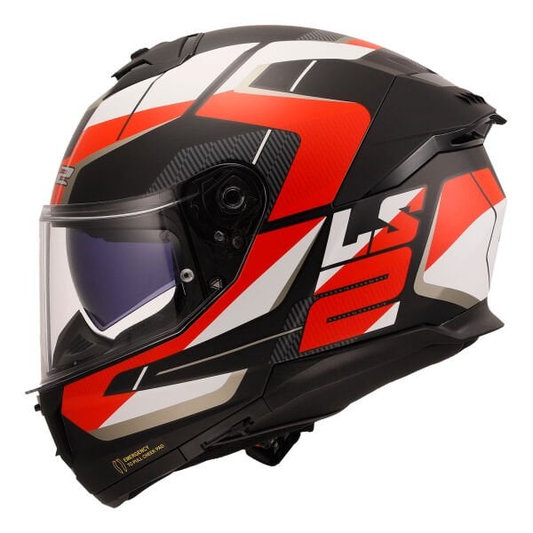 LS2 STREAM 2 ROAD MAT SİYAH-KIRMIZI-BEYAZ-GRİ KASK