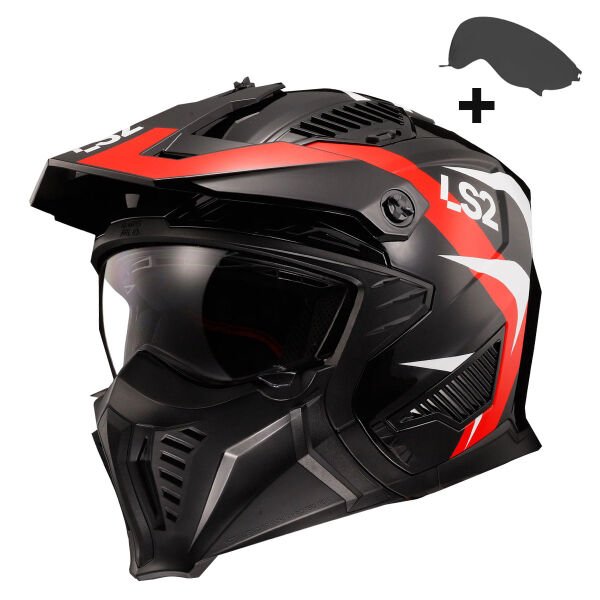 LS2 DRIFTER TRIALITY KIRMIZI KASK