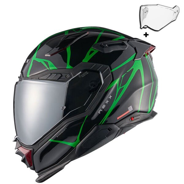 NEXX X.WST 3 B-SIDE SİYAH YEŞİL KASK