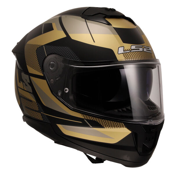LS2 STREAM 2 ROAD MAT SİYAH-GOLD-GRİ KASK
