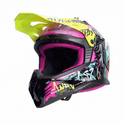 LS2 FAST 2 GORILLA MOR-NEON SARI KASK