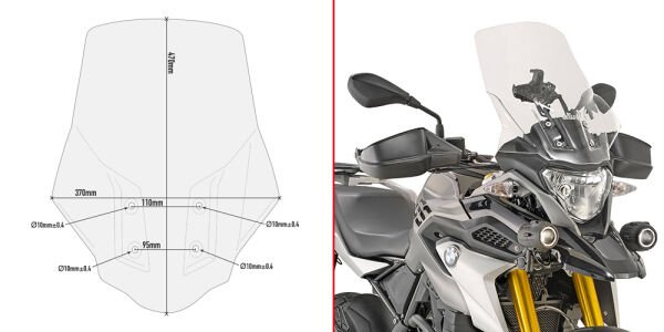 GIVI D5126ST BMW G 310 GS (17-25) RÜZGAR SİPERLİK