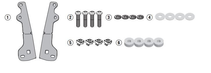 GIVI D5129KIT BMW F750 GS (18-23) - 
F800 GS (24-25) RÜZGAR SİPERLİK BAĞLANTISI