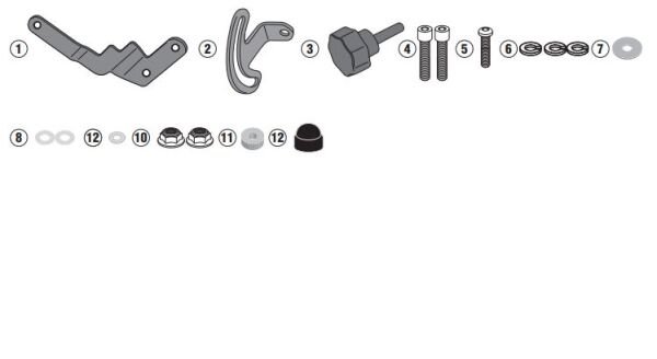 GIVI D5131KIT BMW R 1250 GS (19-23) - R 1250 GS ADVENTURE (19-24) RÜZGAR SİPERLİK BAĞLANTISI