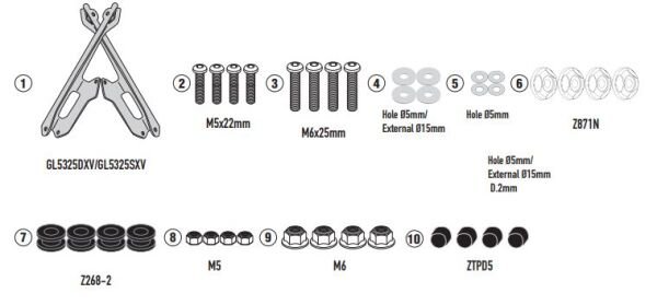 GIVI D5142KIT BMW CE 04 (22-25) RÜZGAR SİPERLİK BAĞLANTISI