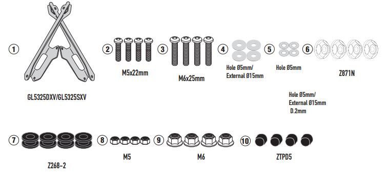 GIVI D5142KIT BMW CE 04 (22-25) RÜZGAR SİPERLİK BAĞLANTISI