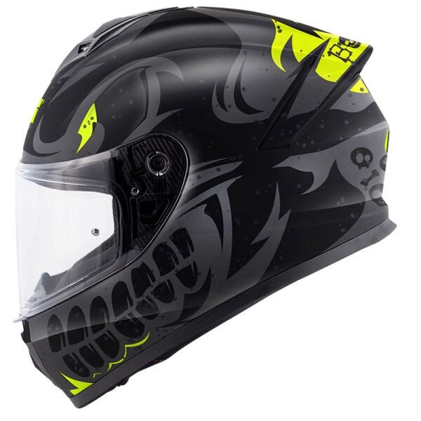 GIVI 50.X BONES MAT SİYAH-NEON SARI KASK