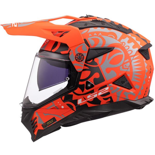 LS2 PIONEER 2 RANGI MAT TURUNCU KASK