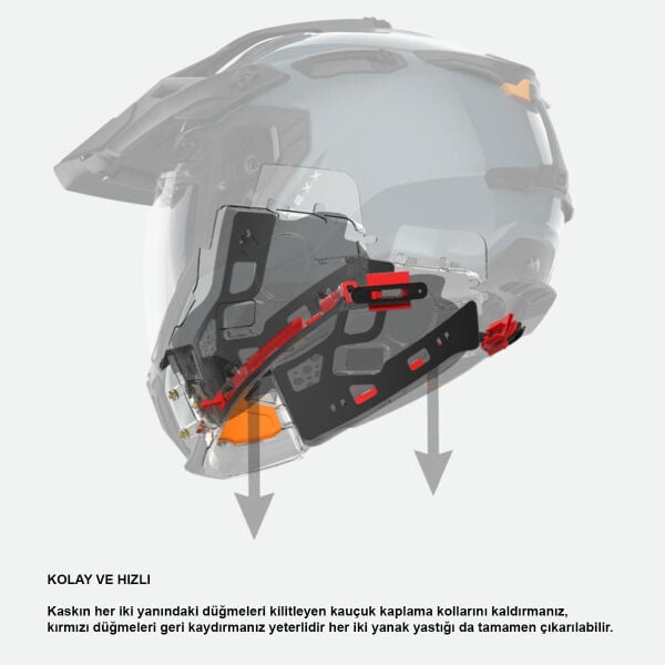 NEXX X.WED 3 TRAILMANIA MAT GRİ-TURUNCU KASK