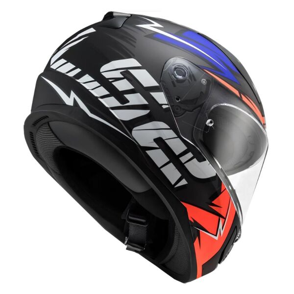 LS2 RAPID 2 CROMO MAT SİYAH-KIRMIZI KASK