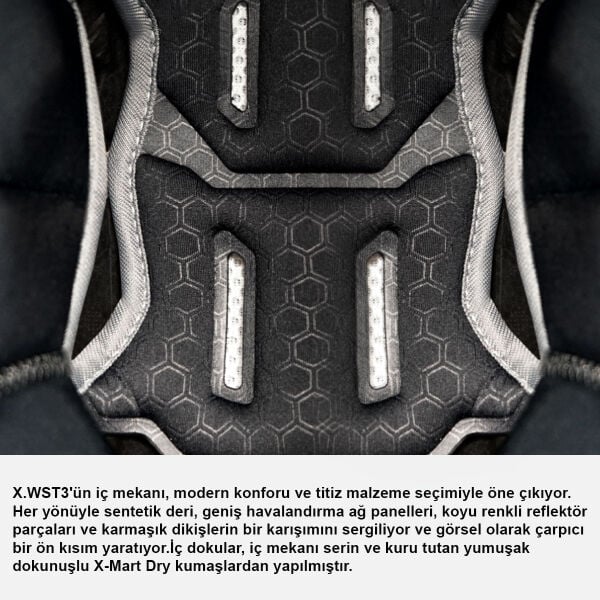 NEXX X.WST 3 FLUENCE MAT GRİ-KIRMIZI KASK