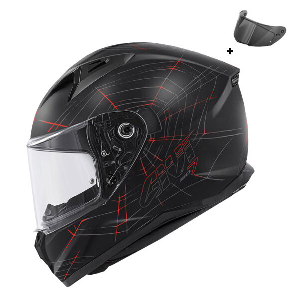 GIVI 50.7 PHOBIA MAT SİYAH-KIRMIZI KASK