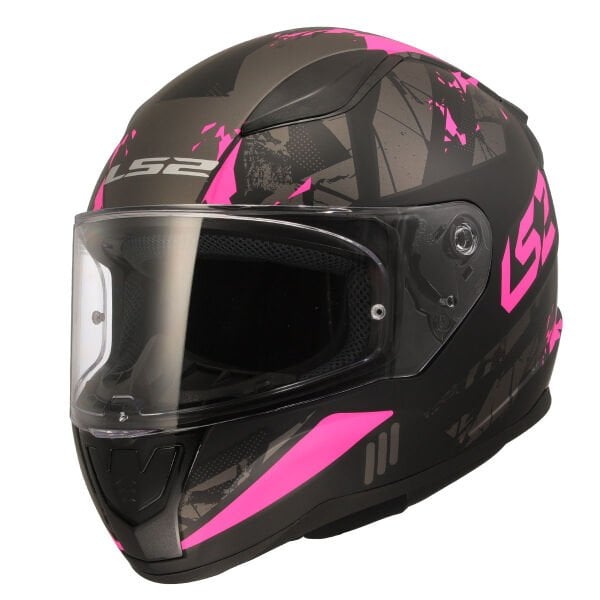 LS2 RAPID 2 PALIMNESIS MAT SİYAH-PEMBE KASK