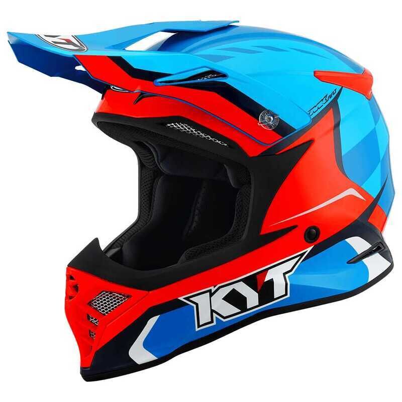 KYT SKYHAWK GLOWING KASK BLUE ORANGE FLUO