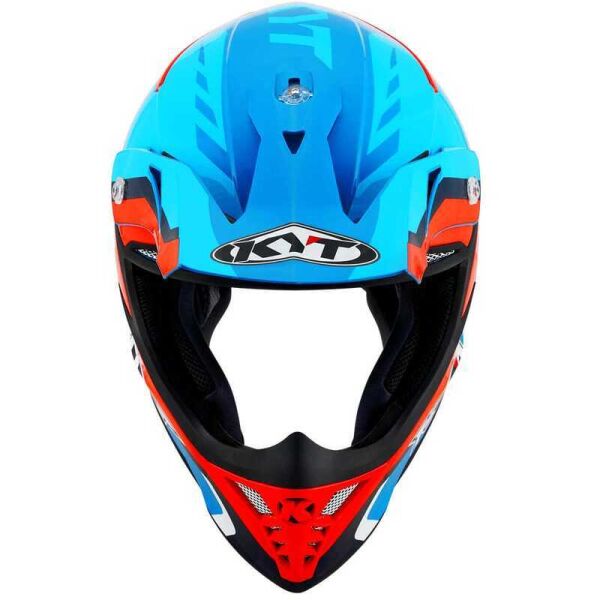 KYT SKYHAWK GLOWING KASK BLUE ORANGE FLUO