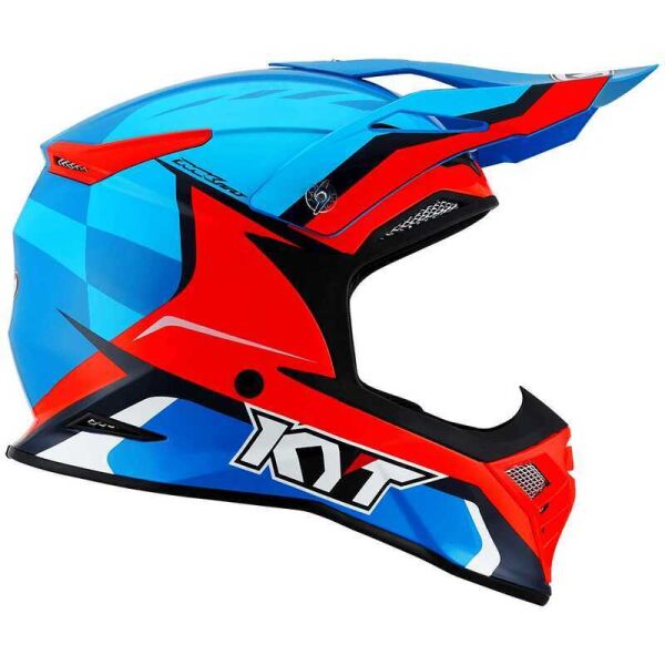 KYT SKYHAWK GLOWING KASK BLUE ORANGE FLUO