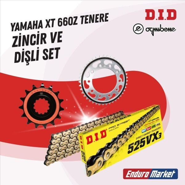 YAMAHA XT 660 Z TENERE 08-15 DID VX3 GOLD ZİNCİR DİŞLİ SET