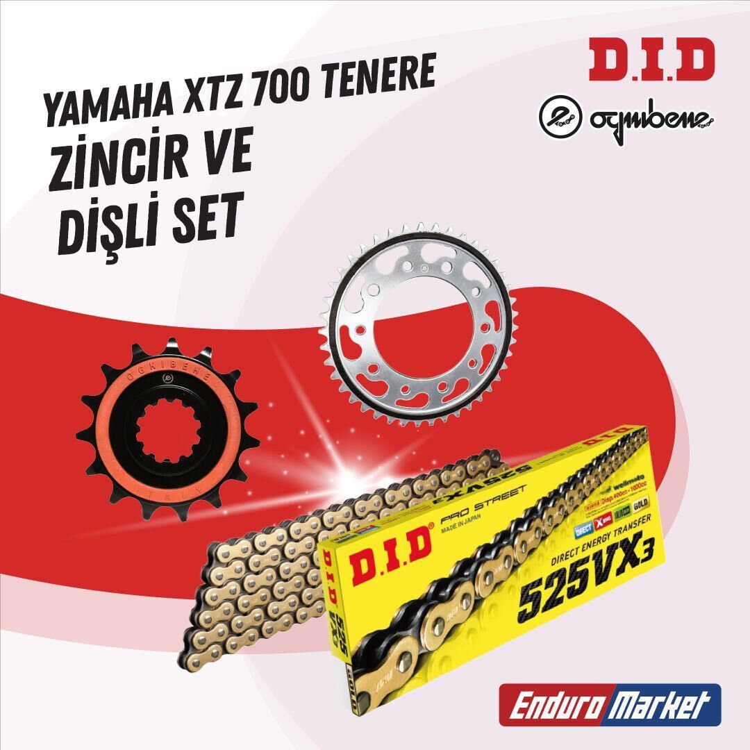YAMAHA XTZ 700 TENERE 19-23 DID VX3 GOLD ZİNCİR DİŞLİ SET
