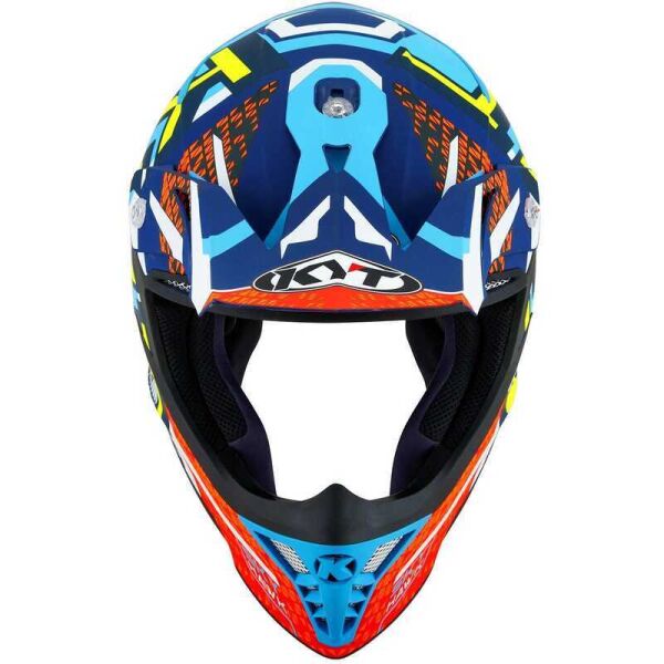 KYT SKYHAWK KASK HYPERFLOW MATT LIGHT BLUE / RED
