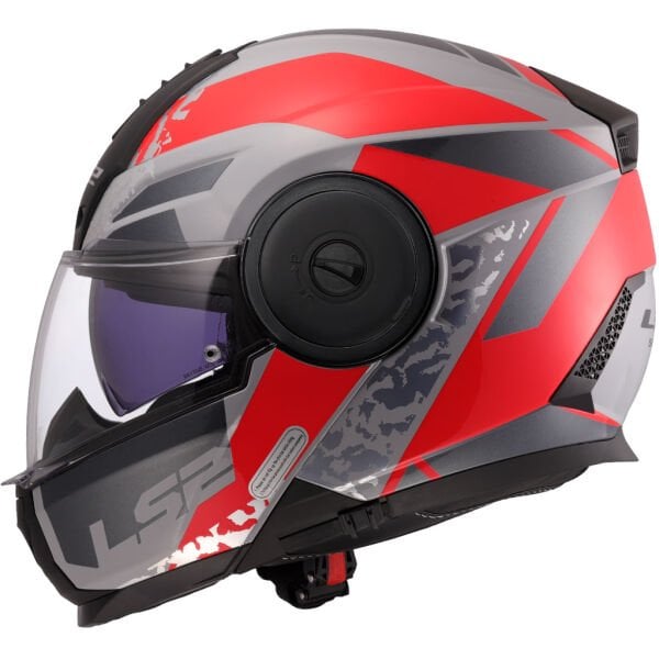 LS2 SCOPE 2 OXYD GRİ-KIRMIZI KASK