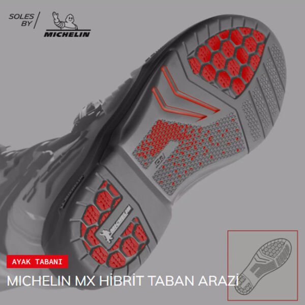 TCX COMP EVO 2 MICHELIN ÇİZME SİYAH-KIRMIZI