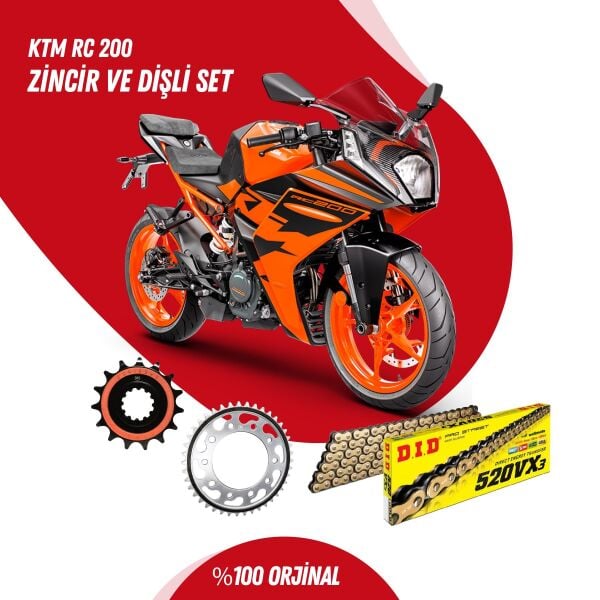 KTM RC 200 14-23 DID VX3 GOLD ZİNCİR DİŞLİ SET