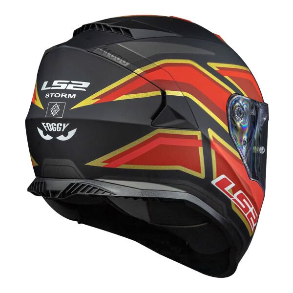 LS2 STORM 2 FOGGY MAT SİYAH-KIRMIZI KASK