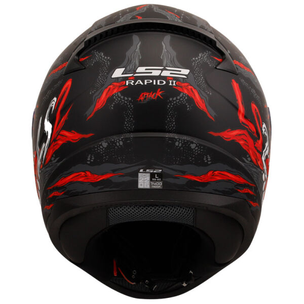 LS2 RAPID 2 KAIJU MAT SİYAH-KIRMIZI-BEYAZ KASK