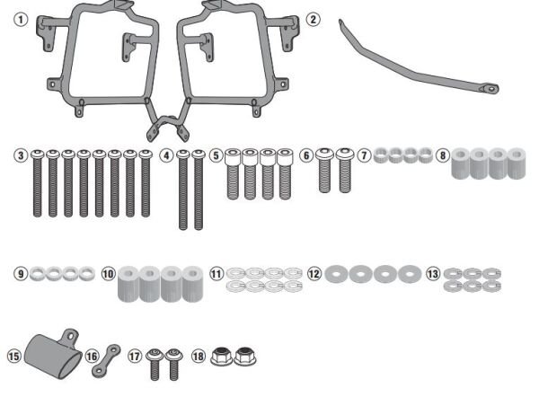 KAPPA KL3112 SUZUKI DL 650 V-STROM (17-25) YAN ÇANTA TAŞIYICI