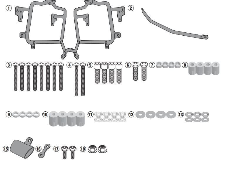 KAPPA KL3112 SUZUKI DL 650 V-STROM (17-25) YAN ÇANTA TAŞIYICI