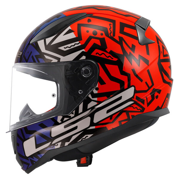 LS2 RAPID 2 MEMPHIS KIRMIZI-MAVİ KASK