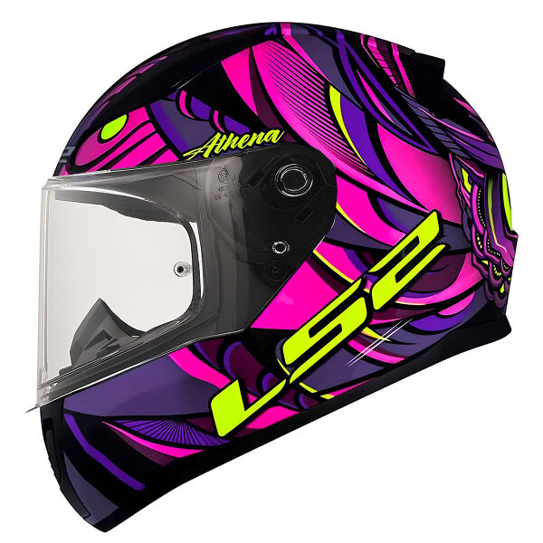 LS2 RAPID 2 ATHENA SİYAH-MOR KASK