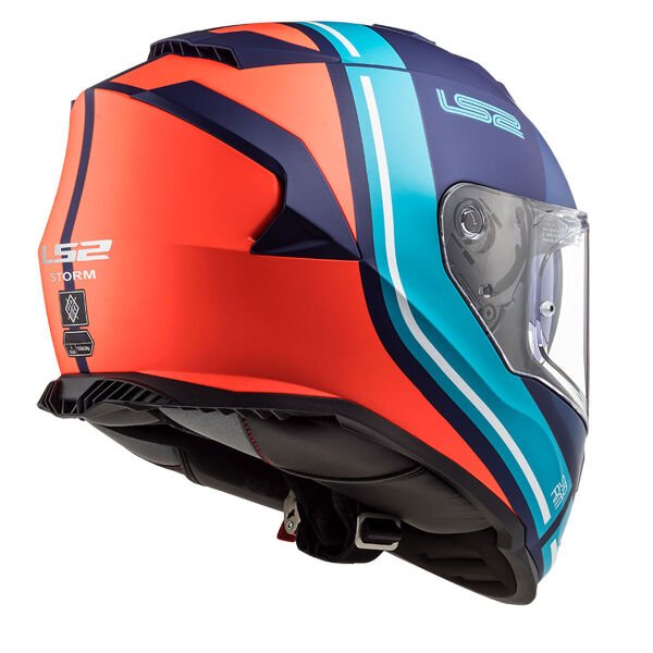 LS2 STORM 2 SLANT MAT MAVİ-TURUNCU KASK