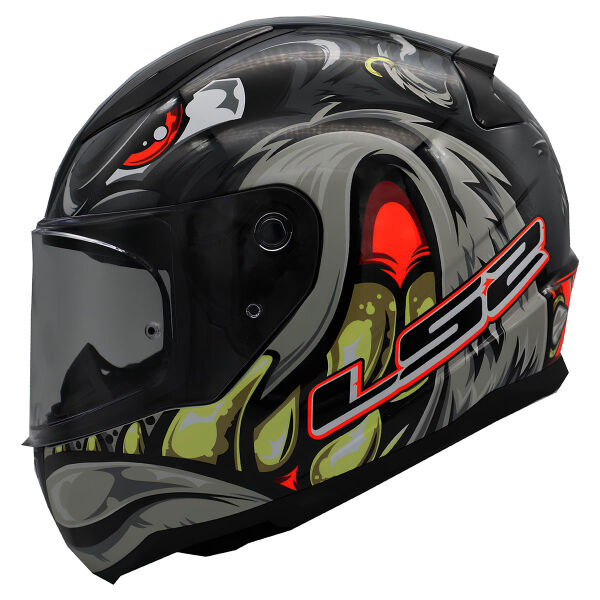 LS2 RAPID 2 SPOX GRİ-KIRMIZI KASK