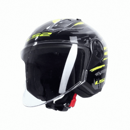 LS2 AIRFLOW 2 BRUSH SİYAH-NEON SARI KASK